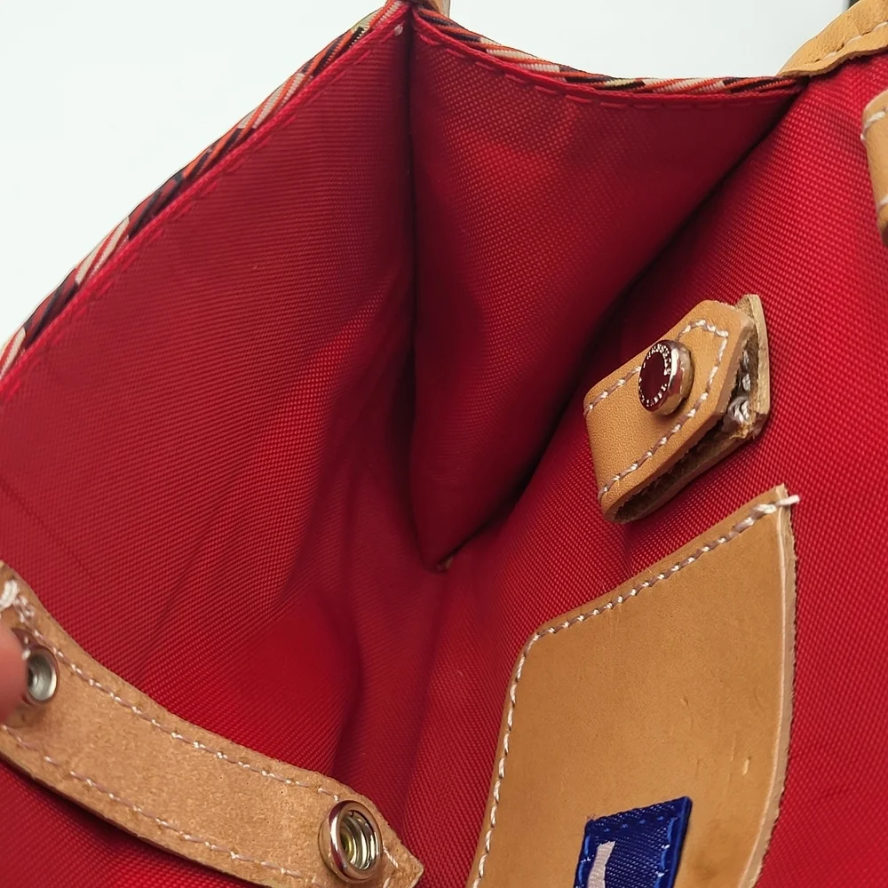 Burberry Nova Check Blue Label Waist Crossbody Bag Canvas Red..Authentic..